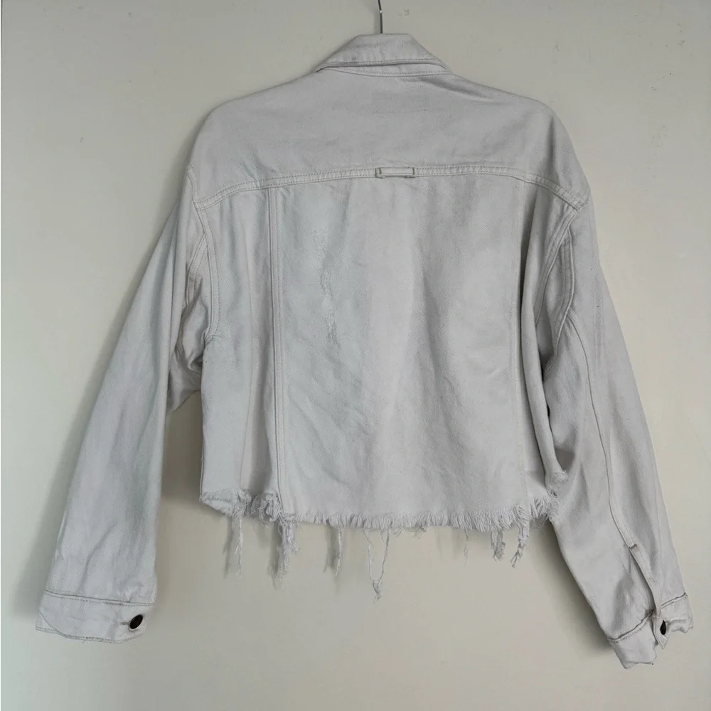 Free People White Denim Jacket - Picture 2 of 3